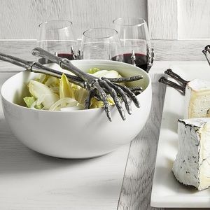 Pottery Barn Skeleton Hand Servers